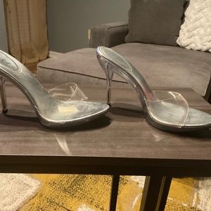 Clear and platform heel